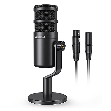 Microfon profesional pentru studio Maono PD100 XLR, dinamic, cardioid cu stand metalic, pentru Podcast, Streaming, Gaming [2]