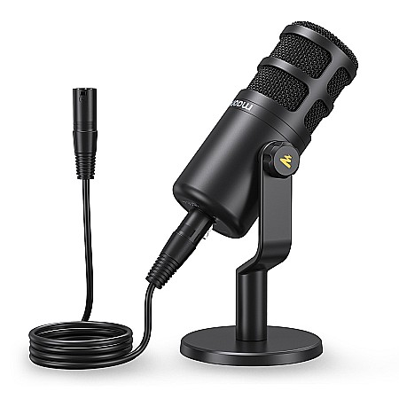 Microfon profesional pentru studio Maono PD100 XLR, dinamic, cardioid cu stand metalic, pentru Podcast, Streaming, Gaming [3]