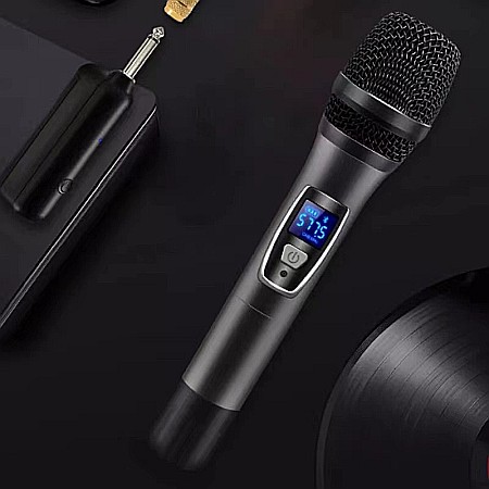 Professional wireless Xiaokoa omnidirectional microphone, for Karaoke, presentations, range of action 80 m, black [2]