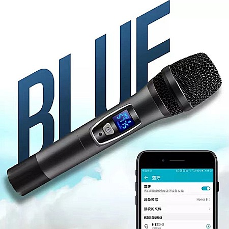 Professional wireless Xiaokoa omnidirectional microphone, for Karaoke, presentations, range of action 80 m, black [1]