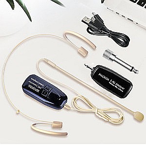 Microfon wireless Xiaokoa N80B tip casca, 2.4G, negru [4]