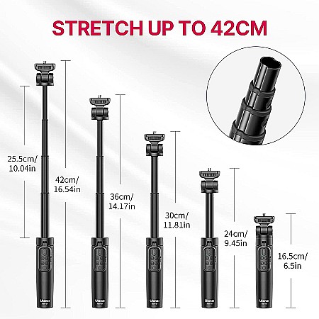 Mini trepied cu telecomanda Ulanzi RMT-01, filet, selfie stick pentru camere si telefoane [5]
