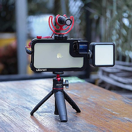Mini trepied Ulanzi MT-08 cu filet si selfie stick pentru camere si telefoane [4]