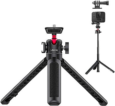 Mini trepied Ulanzi MT-16 cu filet si coldshoe, selfie stick si trepied pentru camere si telefoane [3]