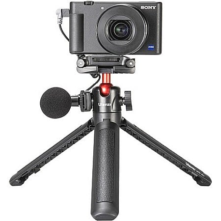 Mini trepied Ulanzi MT-41 cu suport telefon, filet 1/4, coldshoe, selfie stick si trepied pentru camere si telefoane [4]
