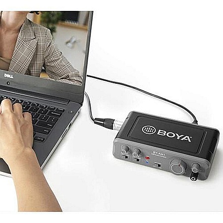Mixer Audio BOYA BY-AM1 cu 2 Canale USB – Mixer Dual-Channel cu Intrări XLR și 6,35mm, Monitorizare Fără Latență și Alimentare Phantom 48V [5]