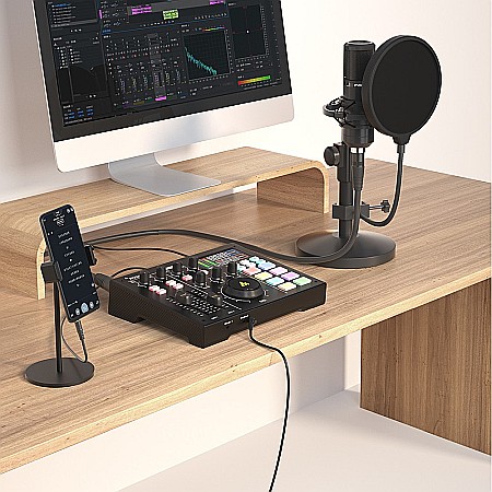 Mixer portabil Maonocaster AM100, studio all in one pentru podcast [3]