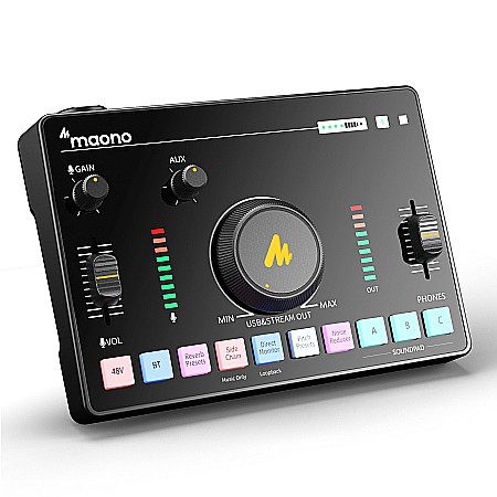 Mixer Profesional Maono AMC2 NEO, portabil, autonomie 7h, all in one, pentru podcast, live streaming [2]