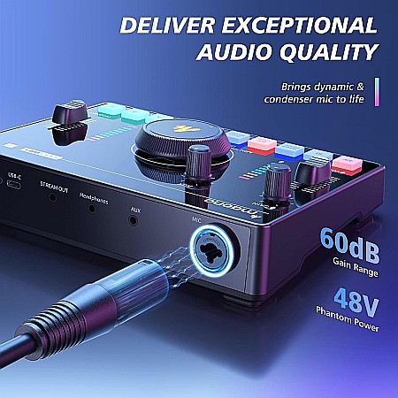 Mixer Profesional Maono AMC2 NEO, portabil, autonomie 7h, all in one, pentru podcast, live streaming [5]