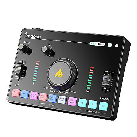 podcasts - Maono AMC2 NEO Professional Mixer, portable, 7h autonomy, all in one, for podcast, live streaming