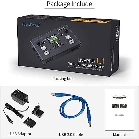 Mixer Video Profesional Feelworld LIVEPRO L1 – Comutator 4x HDMI, Monitorizare Live și Streaming USB 3.0 [5]