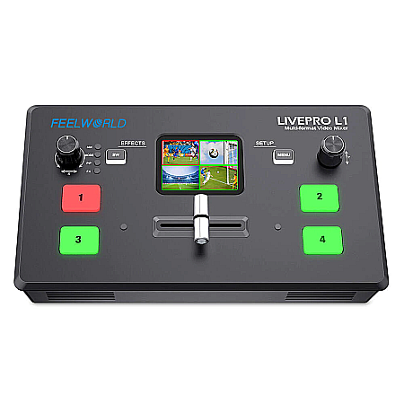 Live broadcast equipment - Mixer Video Profesional Feelworld LIVEPRO L1 – 4x HDMI, Monitorizare Live, Streaming USB