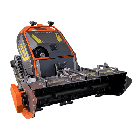 Lawn Mowing Robots - MTSK1000 Lawn Mower Robot with 1000mm Hammer Flail – Loncin 27HP, Remote 200m, 35° Slope