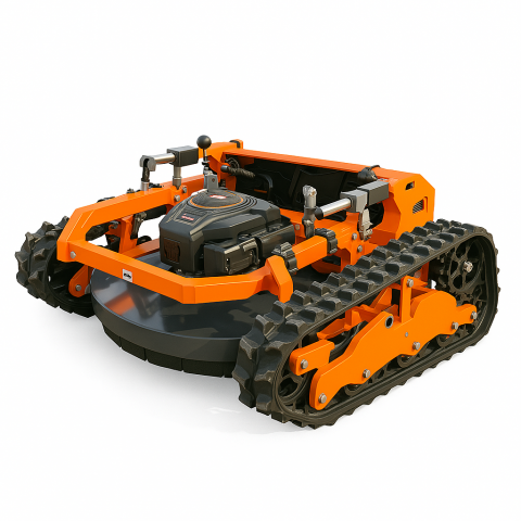 Lawn Mowing Robots - SAAO SH-800DL Lawn Mower Robot – 22HP Loncin Engine, 800mm Cutting Width, Crawler Tracks, 680m Remote Control, 45° Slope Capability, Dense Vegetation Cutting