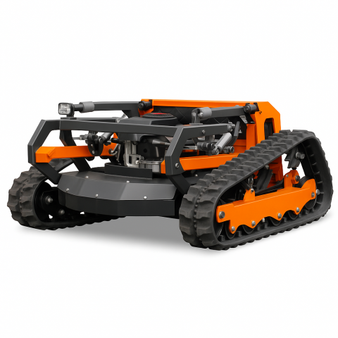 Robot de Tuns Iarbă Profesional SAAO SH-800DL – Motor Loncin 27CP, Lățime Tăiere 1000mm, Șenile Crawler, Telecomandă 680m, Pantă Max 45°, Tundere Vegetație Densă și Terenuri Dificile [2]