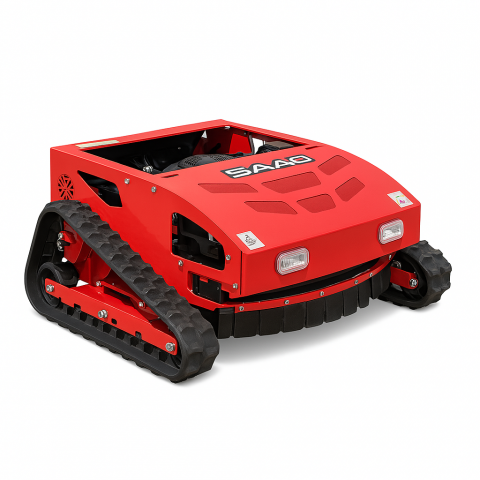 Echipamente Robotizate și Automatizate - Robot de Tuns Iarbă SAAO SH-800L – 22CP, Telecomandă 680m, Șenile, Pante 45°, Tăiere Vegetație Densă