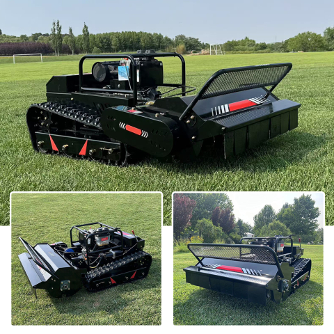 Robot de Tuns Iarbă și Vegetație Densă cu Telecomandă – Diesel 22CP, Șenile, Lame Flail Y, Lățime Tăiere 1000mm, Pantă 50°, Eficiență 4500 m²/h [7]