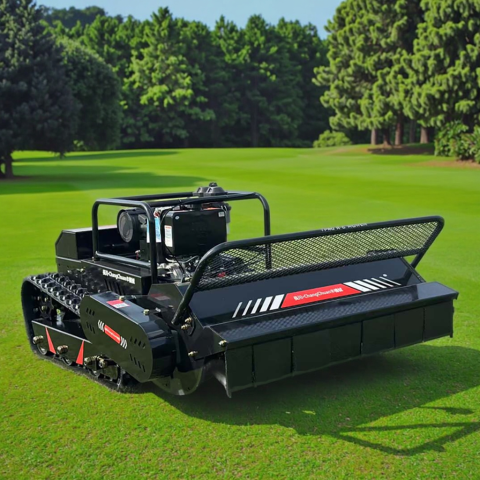 Robot de Tuns Iarbă și Vegetație Densă cu Telecomandă – Diesel 22CP, Șenile, Lame Flail Y, Lățime Tăiere 1000mm, Pantă 50°, Eficiență 4500 m²/h [4]