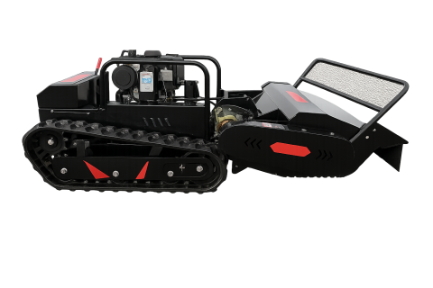 Robot de Tuns Iarbă și Vegetație Densă cu Telecomandă – Diesel 22CP, Șenile, Lame Flail Y, Lățime Tăiere 1000mm, Pantă 50°, Eficiență 4500 m²/h [1]