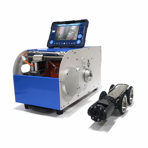 Pipeline Inspection Robots - Professional Pipe Inspection Robot GT102BXC – 360° PTZ Camera, 10x Zoom, Automatic Reporting, Incline Measurement, IP68, Pipes Ø150-3500mm
