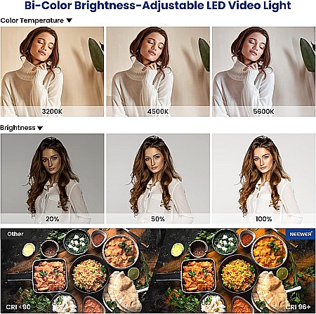 Set 2 lămpi profesionale cu LED, Neewer 660 Bi Color, 40W, 3200-5600K [2]