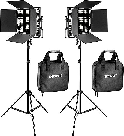 Lămpi Profesionale pentru Filmări Video - Set 2 lămpi profesionale cu LED, Neewer 660 Bi Color, 40W, 3200-5600K
