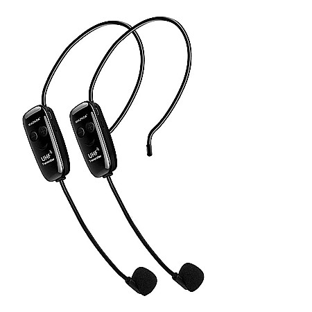 Accesorii foto & video - Set 2 Microfoane wireless Xiaokoa U12F tip Over-head, 2.4G, 50 m, negru