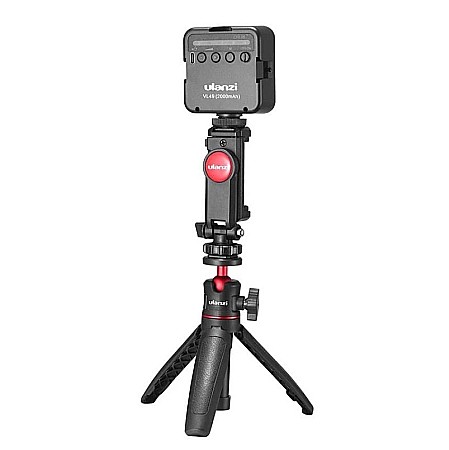 Lămpi Profesionale pentru Filmări Video - Set Vlogging 8 Ulanzi pentru Telefon - Mini trepied MT08, Suport Telefon ST06, Lampa LED VL49