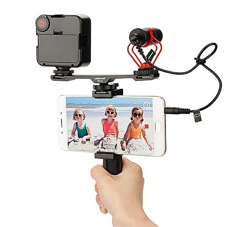 Suport dublu cu Patina pentru Accesorii compatibil DSLR, camere video, telefoane [1]