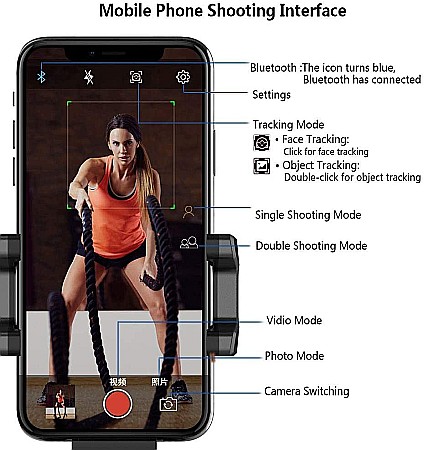Suport smart, portabil pentru telefoane mobile cu detectare faciala si rotire 360 de grade [1]