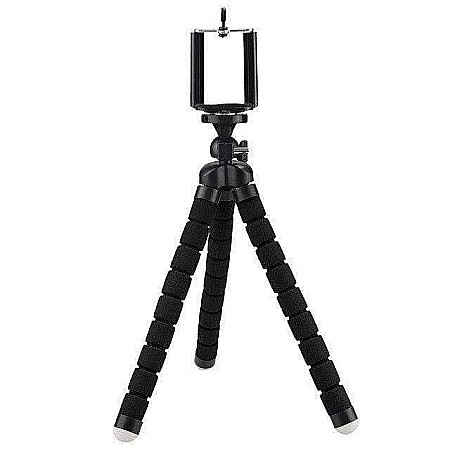 Trepied flexibil, ajustabil pentru telefon / camera cu cap rotativ, Negru [4]