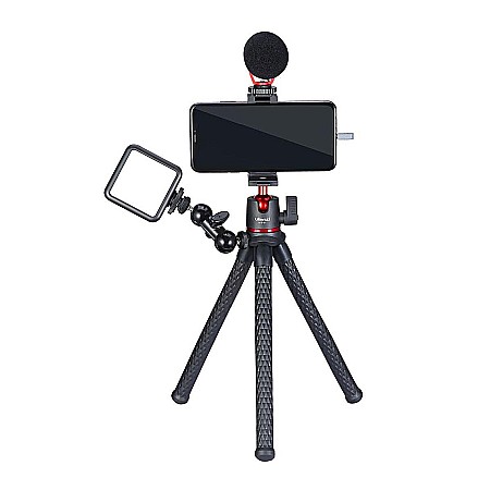 Trepied flexibil Ulanzi MT-11 ajustabil pentru telefon / camera cu cap rotativ [8]