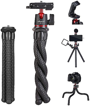 Trepied flexibil Ulanzi MT-11 ajustabil pentru telefon / camera cu cap rotativ [2]