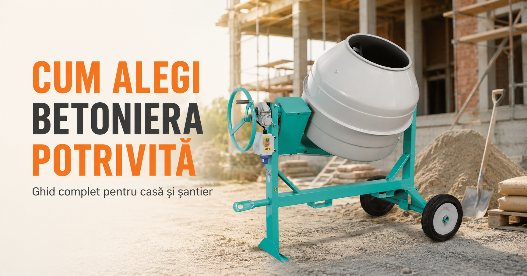 Cum alegi betoniera potrivită – ghid complet pentru casă și șantier