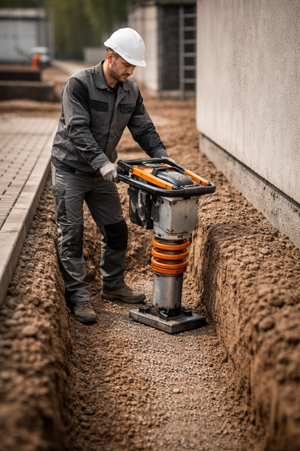 Mai compactor sau placă compactoare? Cum alegi corect pentru șanțuri, pavaj și lucrări de compactare