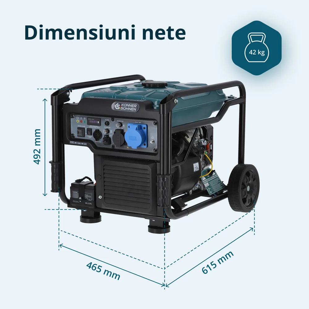 Generator inverter pe benzină Könner & Söhnen KS 6500iE, 6,5 kW [8]