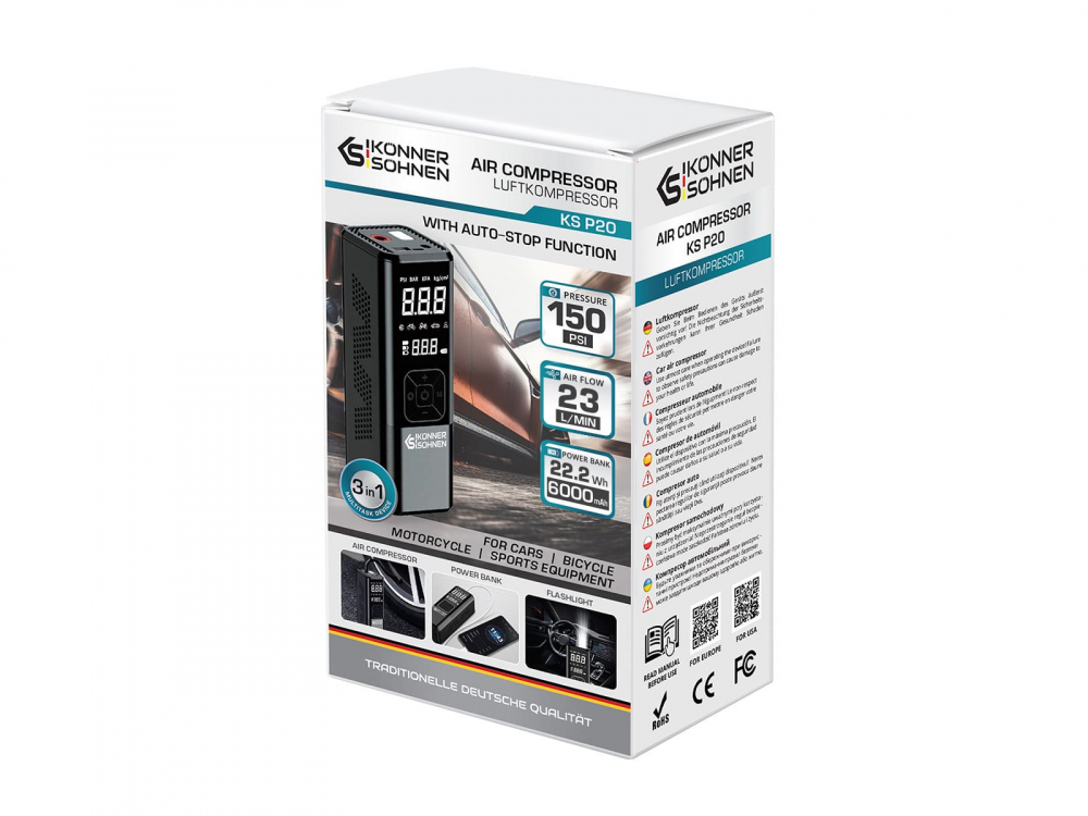 Compresor auto cu acumulator Konner & Sohnen KS P20 [2]