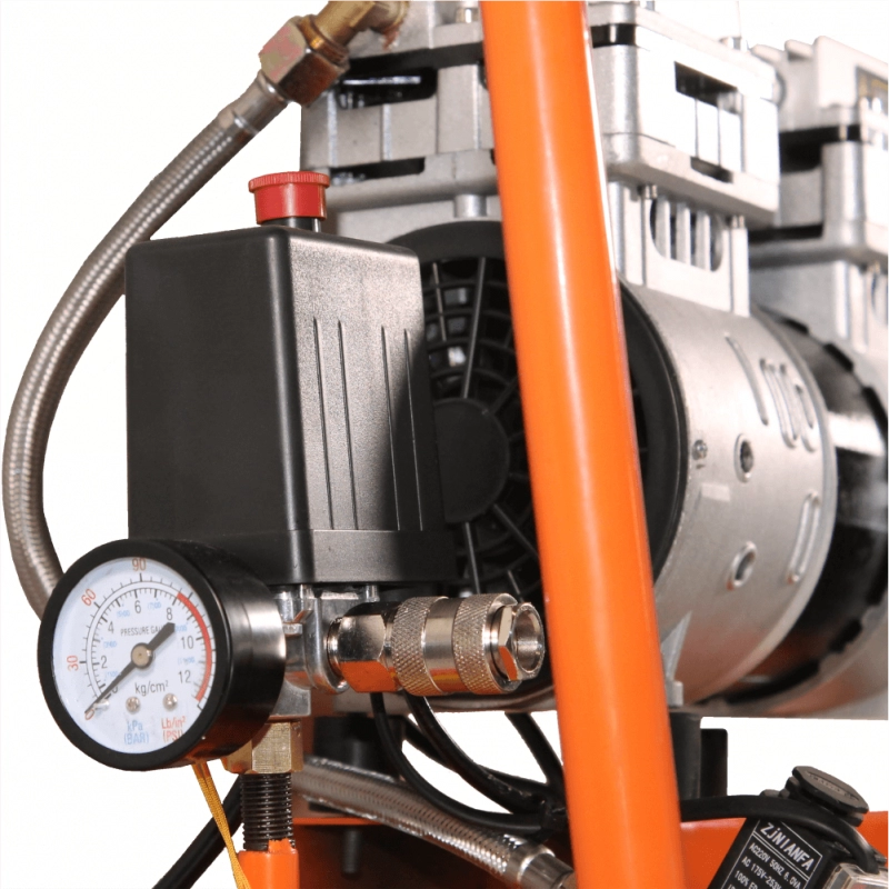 Compresor de aer cu piston BISONTE SC012-025 fara ulei 230V 1,2 cp, debit 168 l/min presiune 8 bar [2]