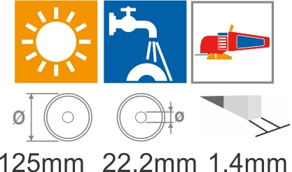 Disc diamantat Montolit CBX125 pentru gresie portelenata si granit Ø 125 M22.2 [2]