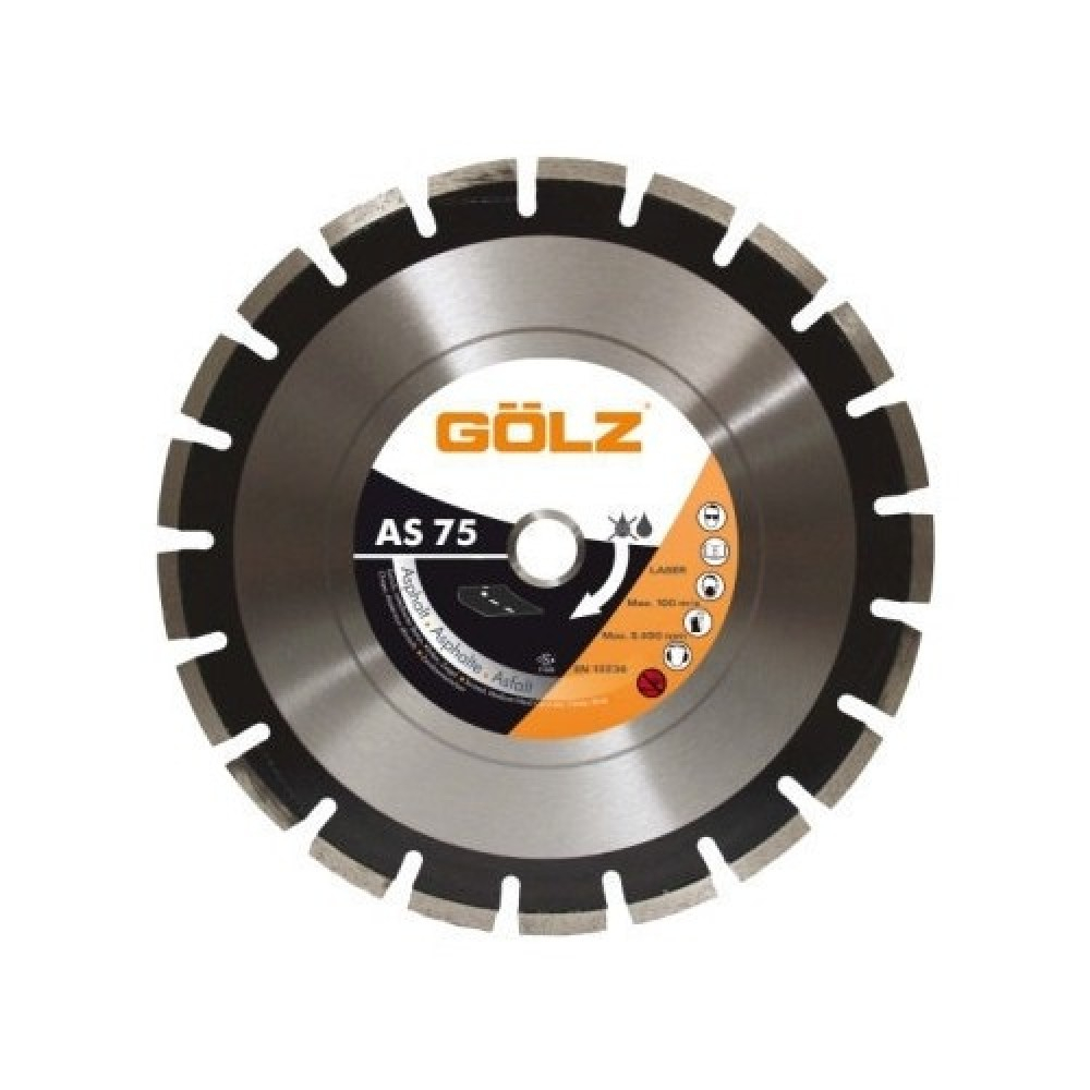 Disc diamantat pentru asfalt Premium GOLZ AS 75-350, 350mm [1]