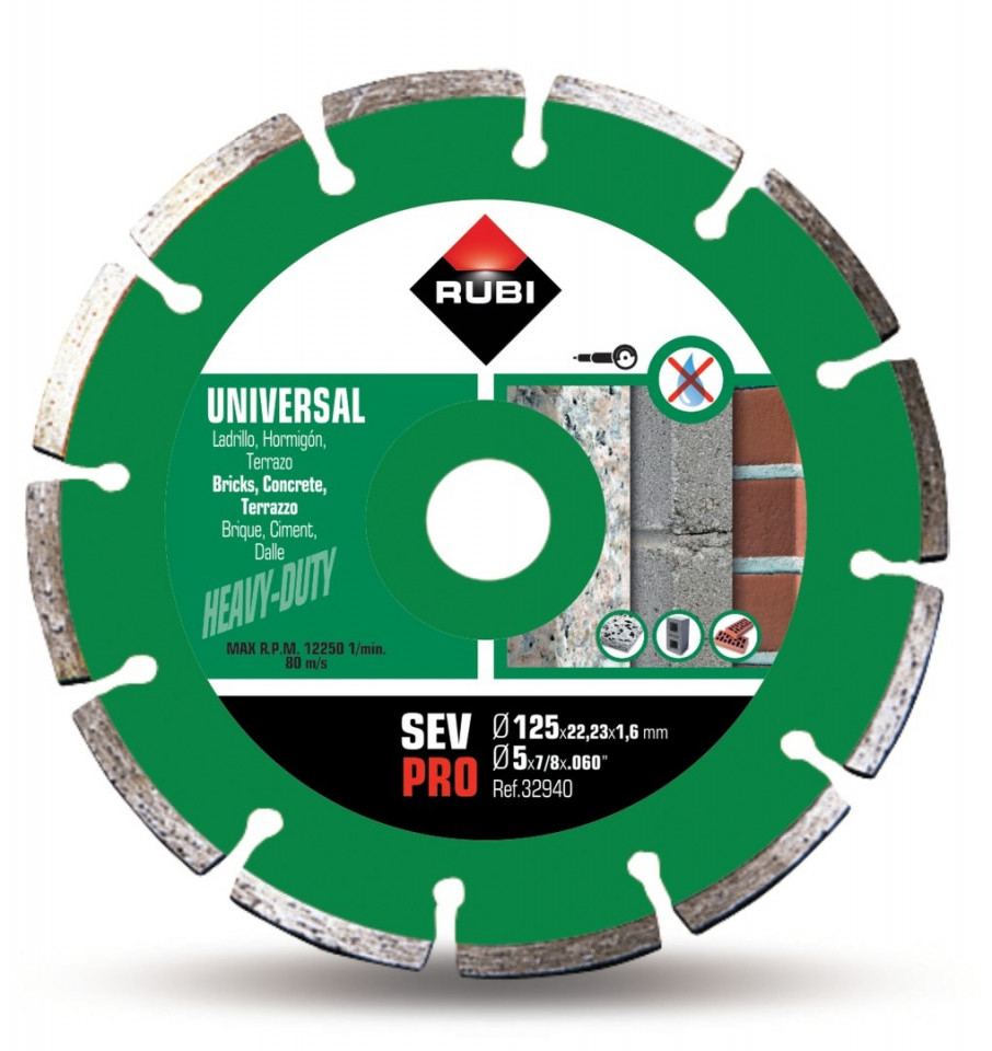 Disc diamantat pt. beton si caramida 125mm, SEV 125 Pro - RUBI-32940 [1]