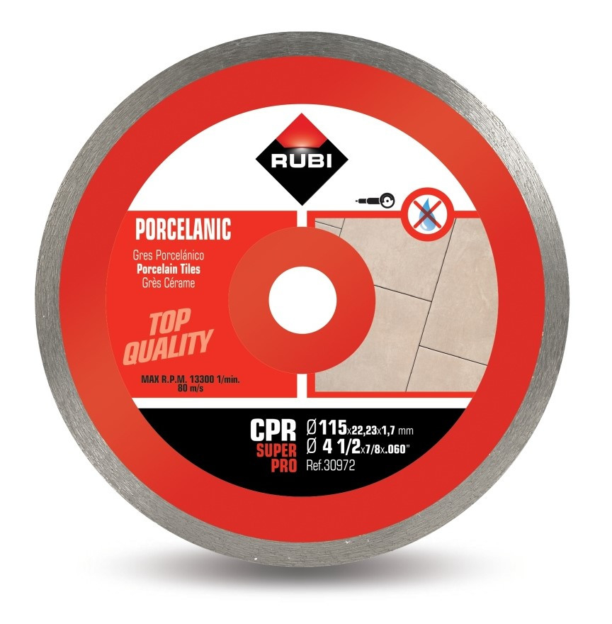 Disc diamantat pt. gresie portelanata 115mm, CPR 115 SuperPro - RUBI-30972 [1]