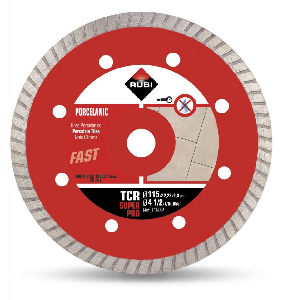 Disc diamantat pt. gresie portelanata 115mm, TCR 115 SuperPro - RUBI-31972 [1]