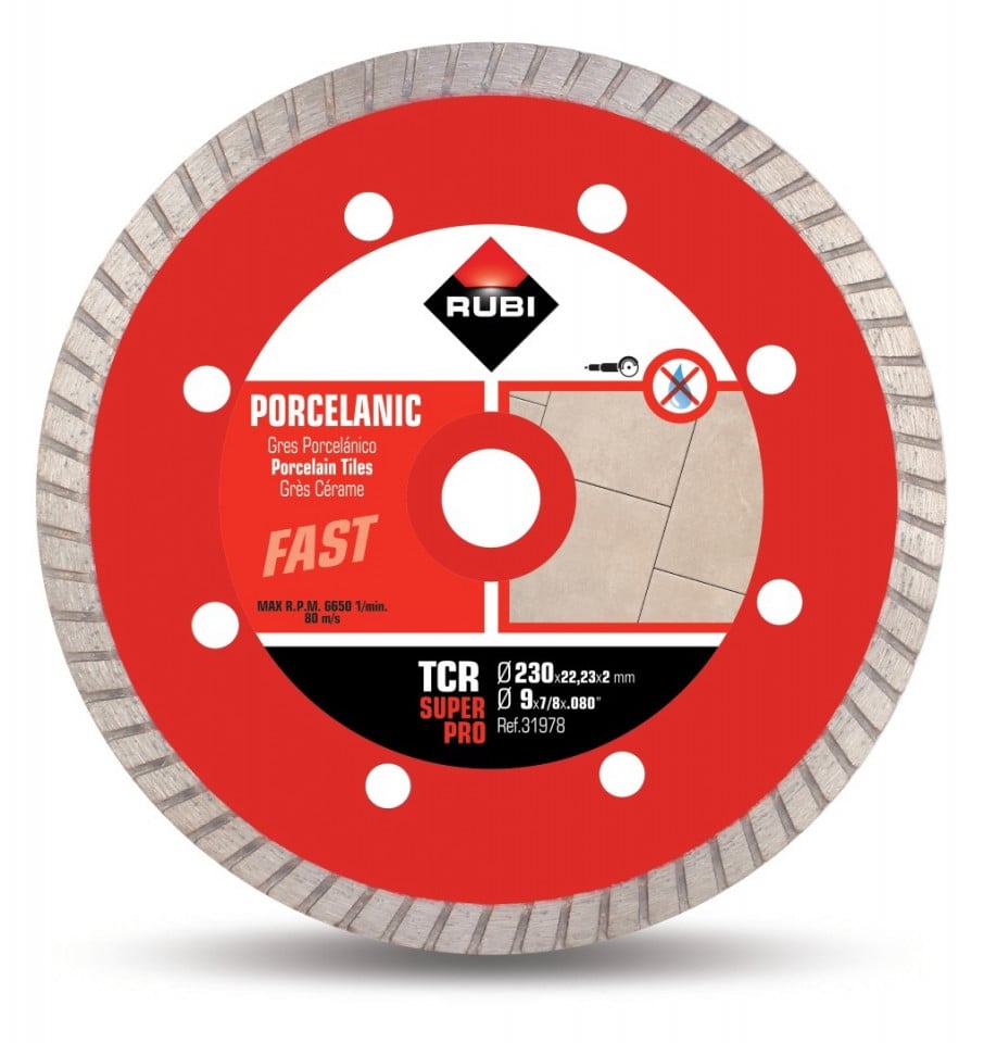 Disc diamantat pt. gresie portelanata 230mm, TCR 230 SuperPro - RUBI-31978 [1]