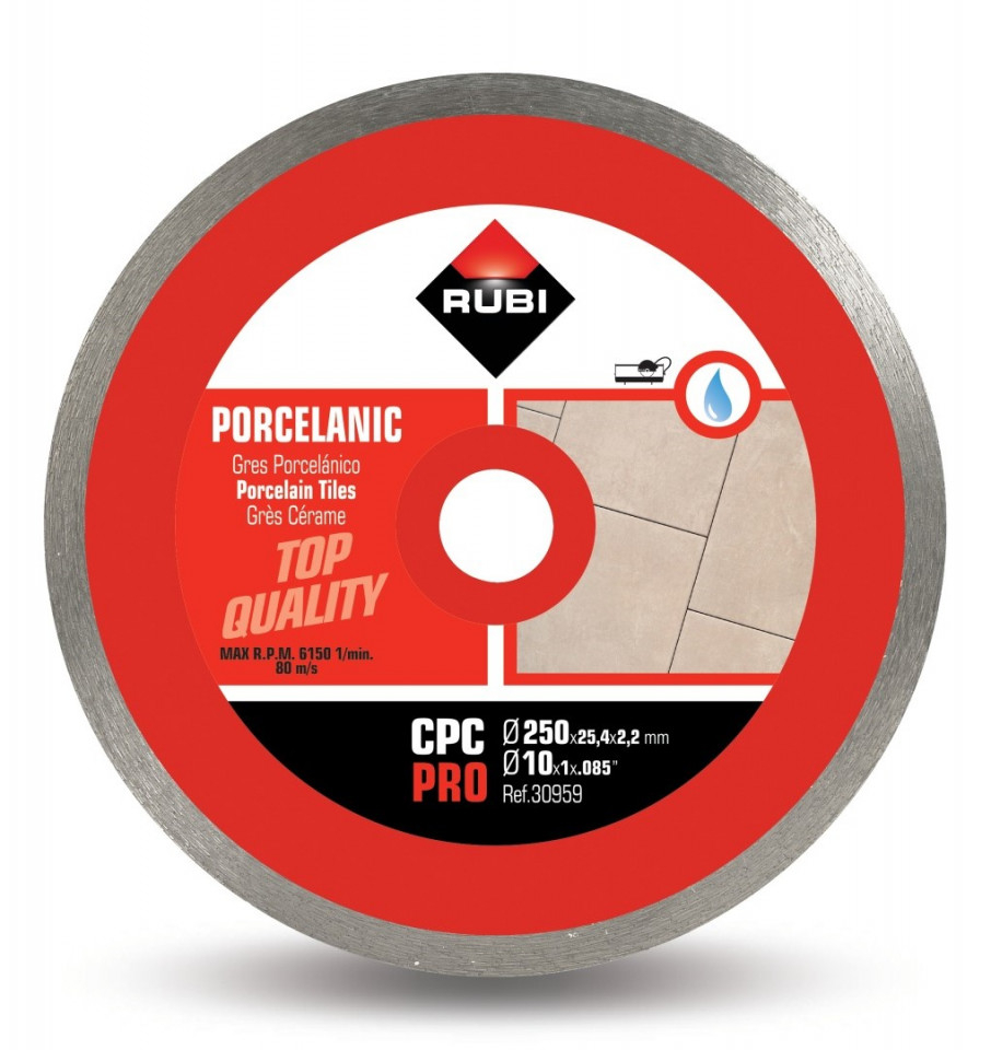 Disc diamantat pt. gresie portelanata 250mm, CPC 250 Pro - RUBI-30959 [1]