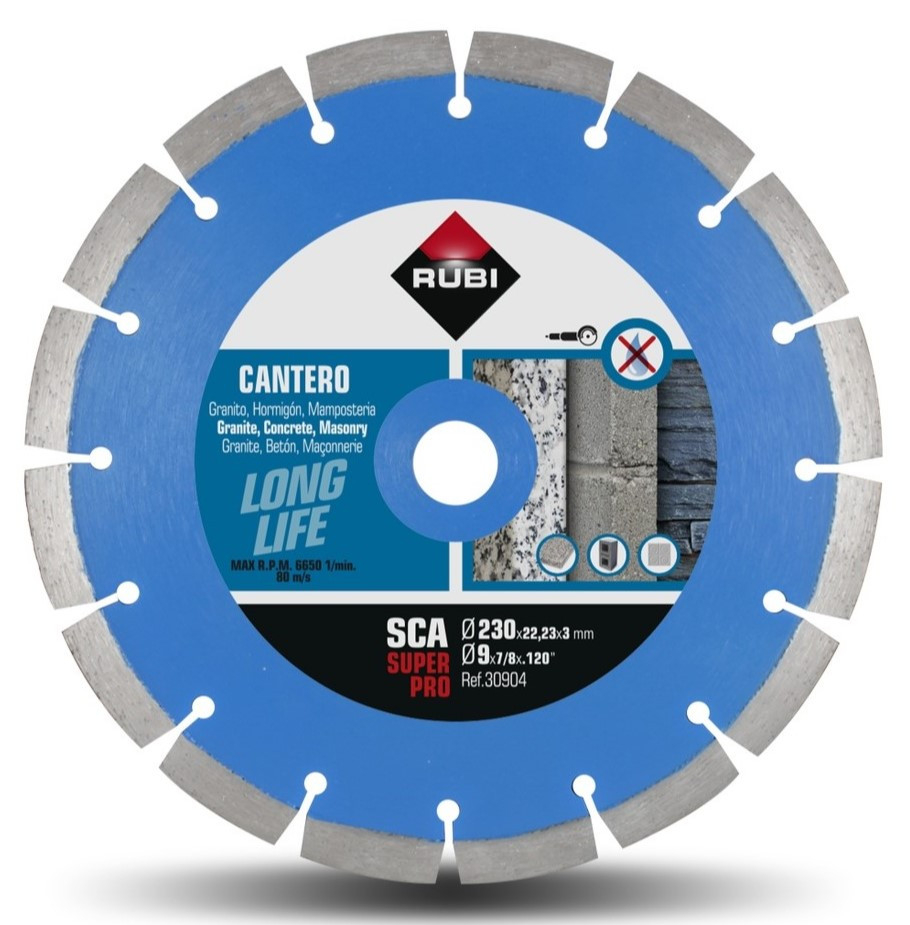 Disc diamantat pt. materiale de constructii 230mm, SCA 230 Super Pro - RUBI-30904 [1]