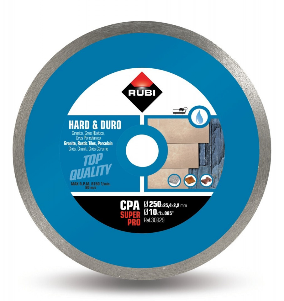 Disc diamantat pt. materiale foarte dure 250mm, CPA 250 SuperPro - RUBI-30929 [1]