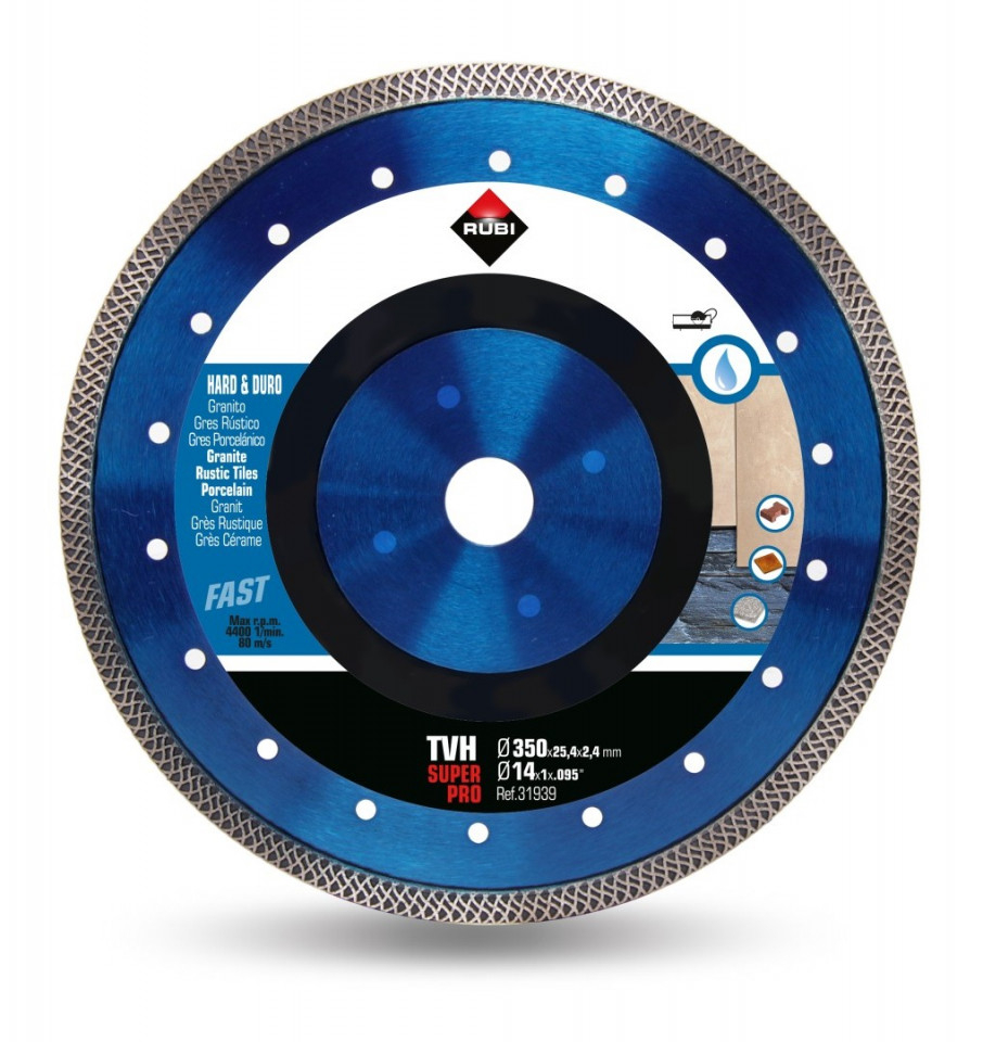 Disc diamantat pt. materiale foarte dure 350mm, TVH 350 SuperPro - RUBI-31939 [1]