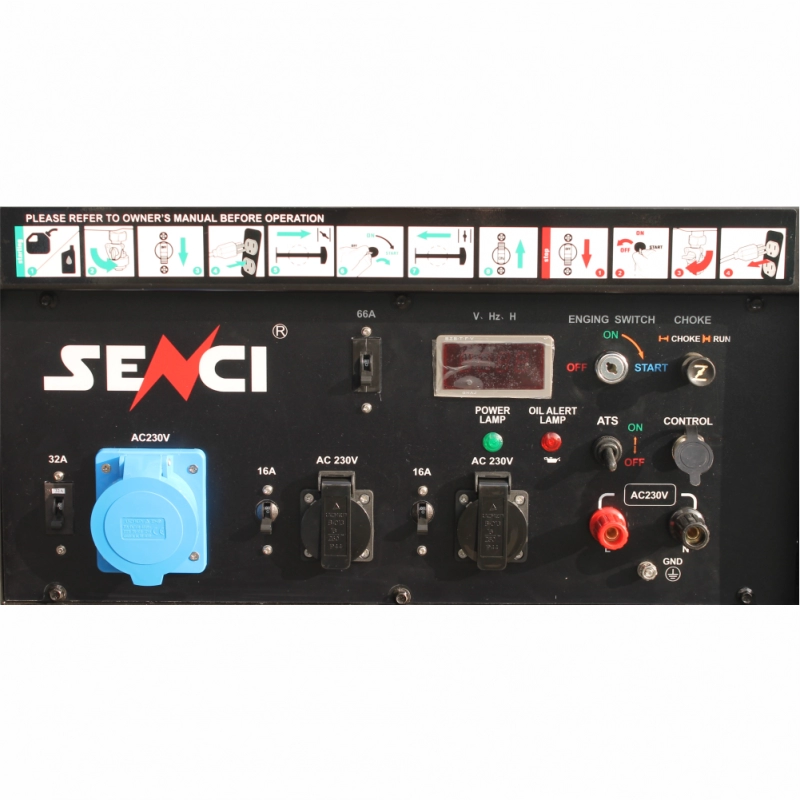Generator de curent SENCI SC18000 EVO putere maxima 17 kW 230V pornire electrica [2]