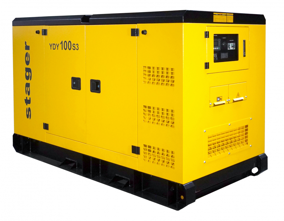 Generator insonorizat Stager YDY100S3, 100kVA, 130A, 1500rpm, trifazat, diesel [1]